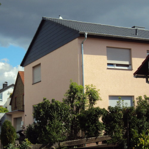 Fassadenverkleidung mit Schiefer