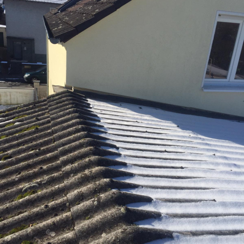 160m² Asbest Wellplatten Eternit Dachsanierung