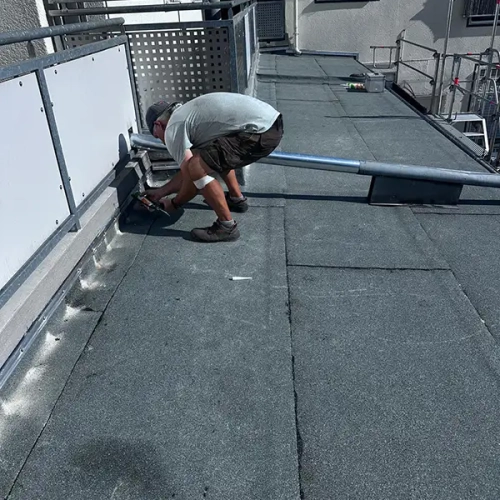 Flachdachsanierung mit Dämmung