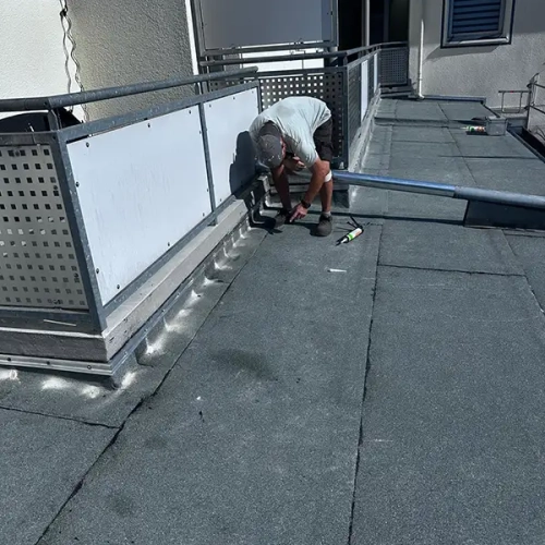 Flachdachsanierung mit Dämmung